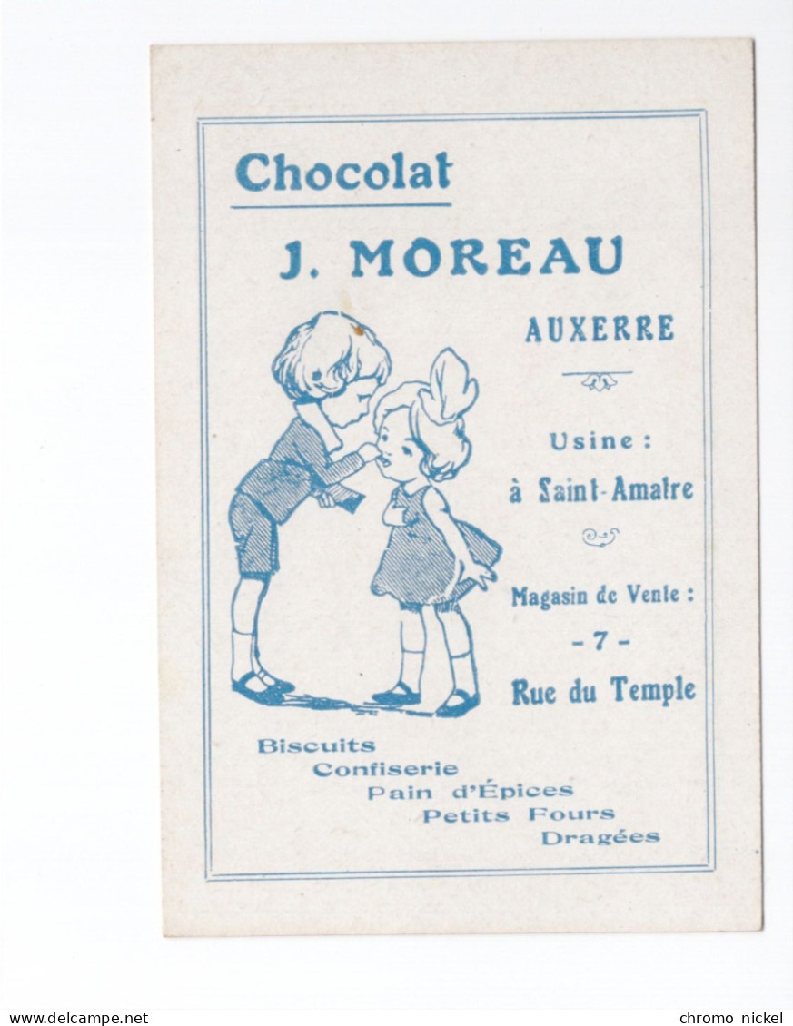 Chromo ALSACE MOLSHEIM TB Pub: Chocolat J. Moreau Auxerre 107 X 75 Mm 2 Scans RR - Autres & Non Classés