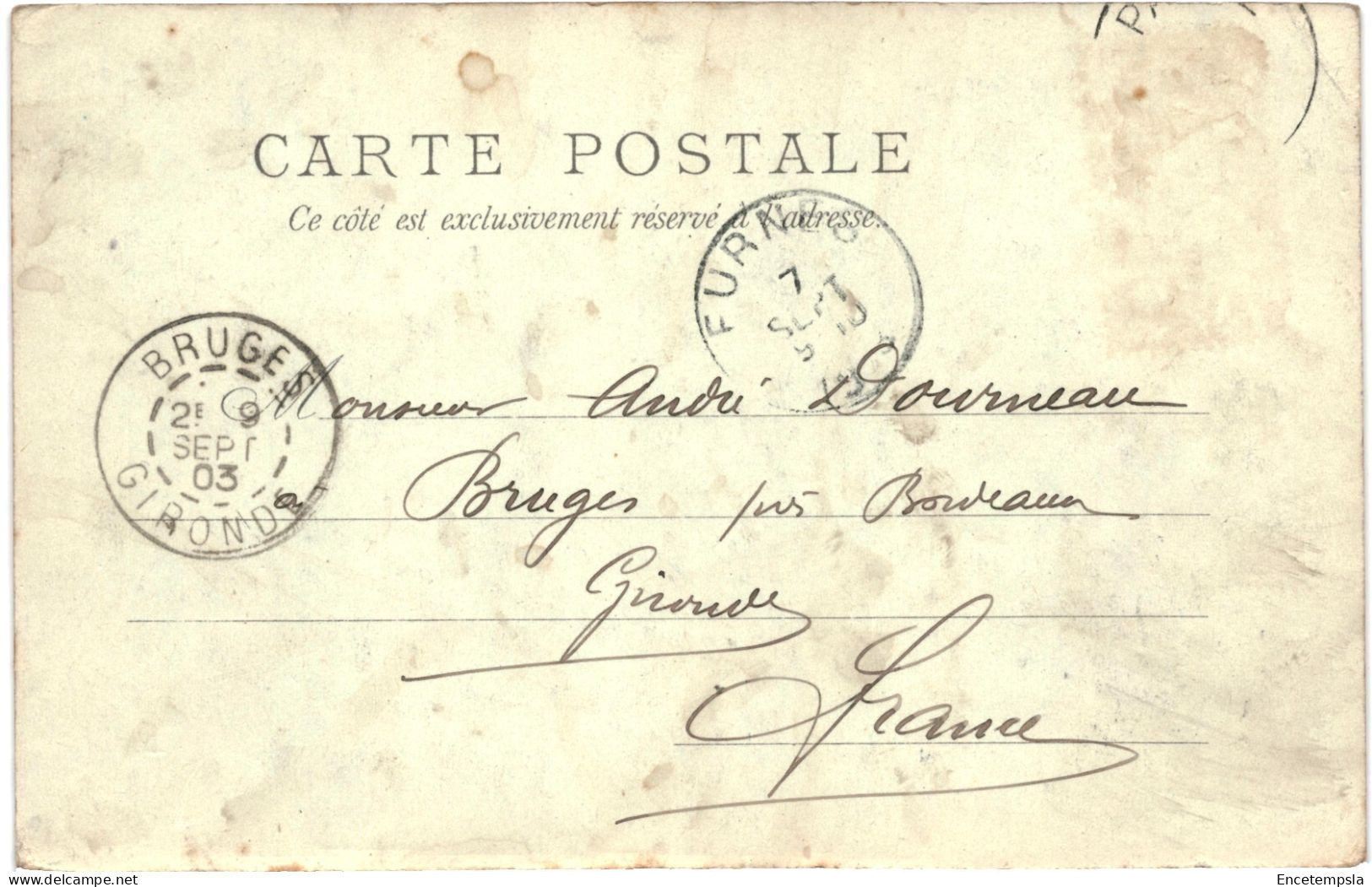 CPA Carte Postale Belgique Entre La Panne Et Oostdunkerke Pêcheur De Crevettes 1903  VM80889 - De Panne