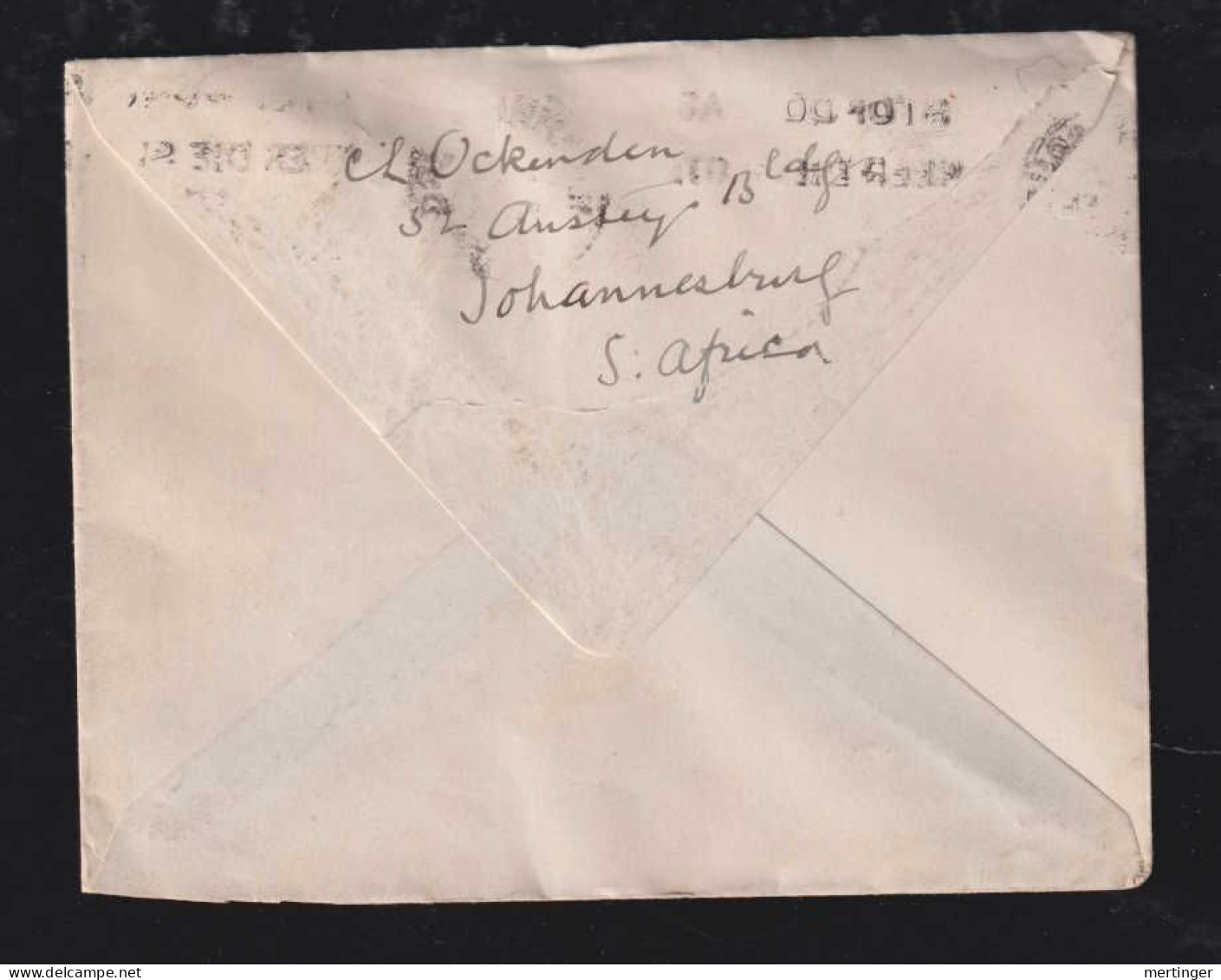 South Africa 1930 Cover JOHANNESBURG X BERLIN Germany Forwarded ATLANTIC CITY USA Stop Dongas Postmark - Covers & Documents