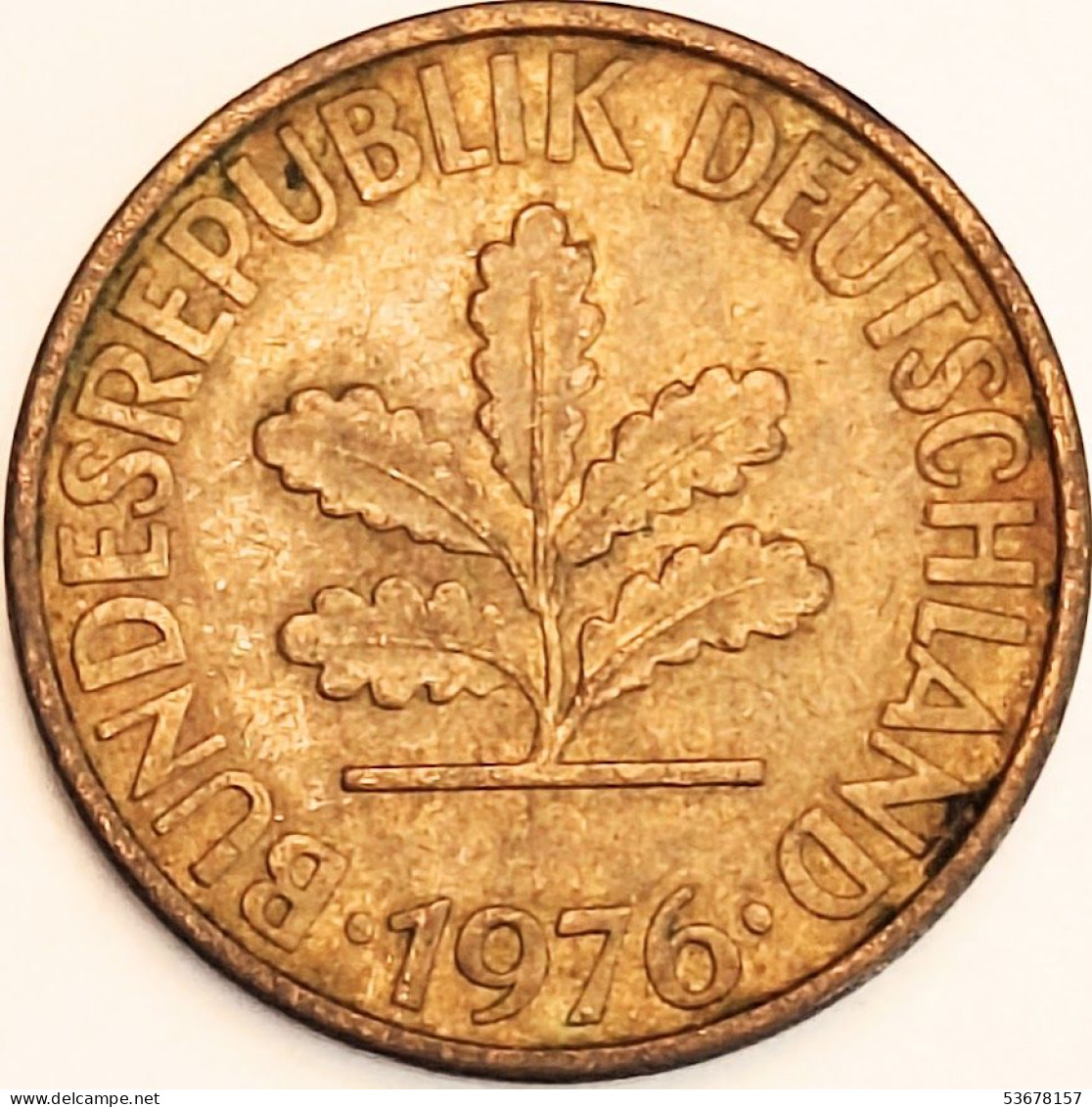 Germany Federal Republic - 10 Pfennig 1976 D, KM# 108 (#4651) - 10 Pfennig