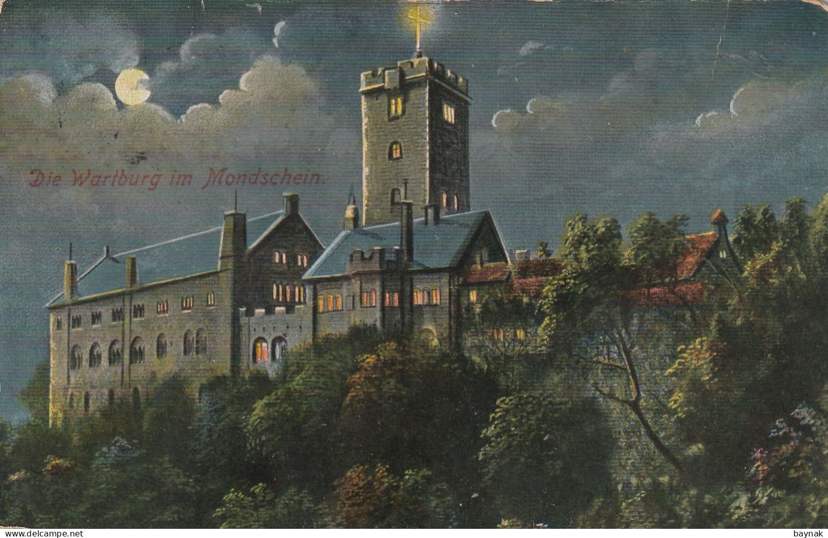 DE403  --  DIE  WARTBURG IM MONDSCHEIN    --  1921 - Eisenach