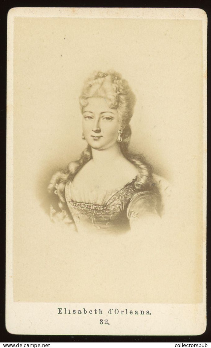Élisabeth Marguerite D'Orléans French Duchess Circa 1860 Cdv Photo - Beroemde Personen