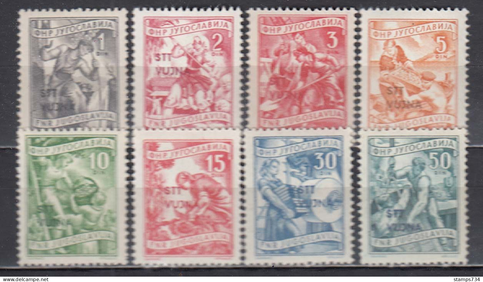 Triest B 1953 - Regular Stamps, Mi-Nr. 87/94, MNH** - Neufs