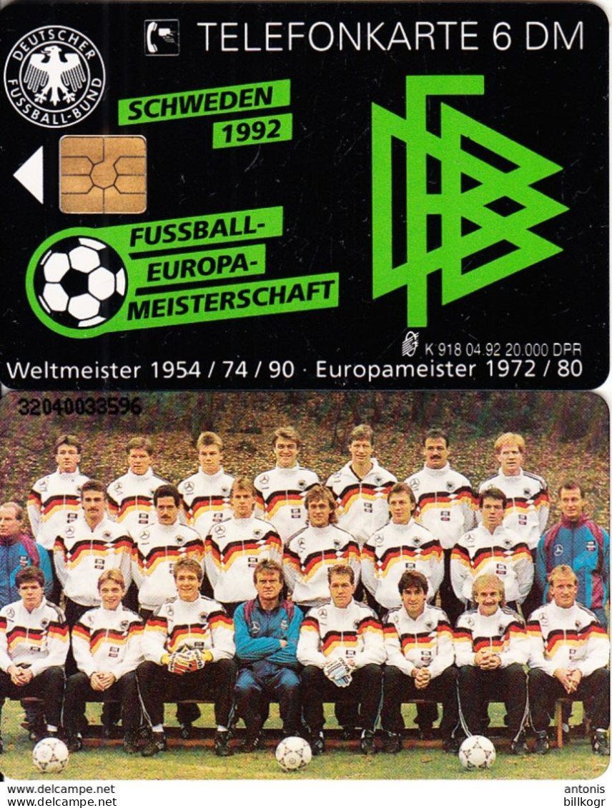 GERMANY - Deutscher Fussball-Bund, National Football Team(K 918), Tirage 20000, 04/92, Mint - K-Series : Série Clients