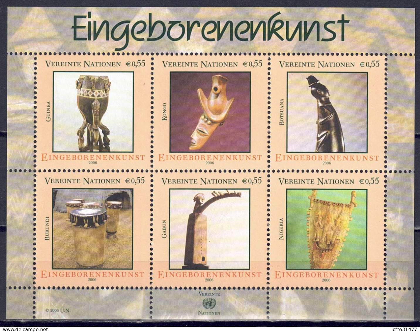 UNO Wien 2006 - Eingeborenenkunst (III), Block 20, Postfrisch ** / MNH - Neufs
