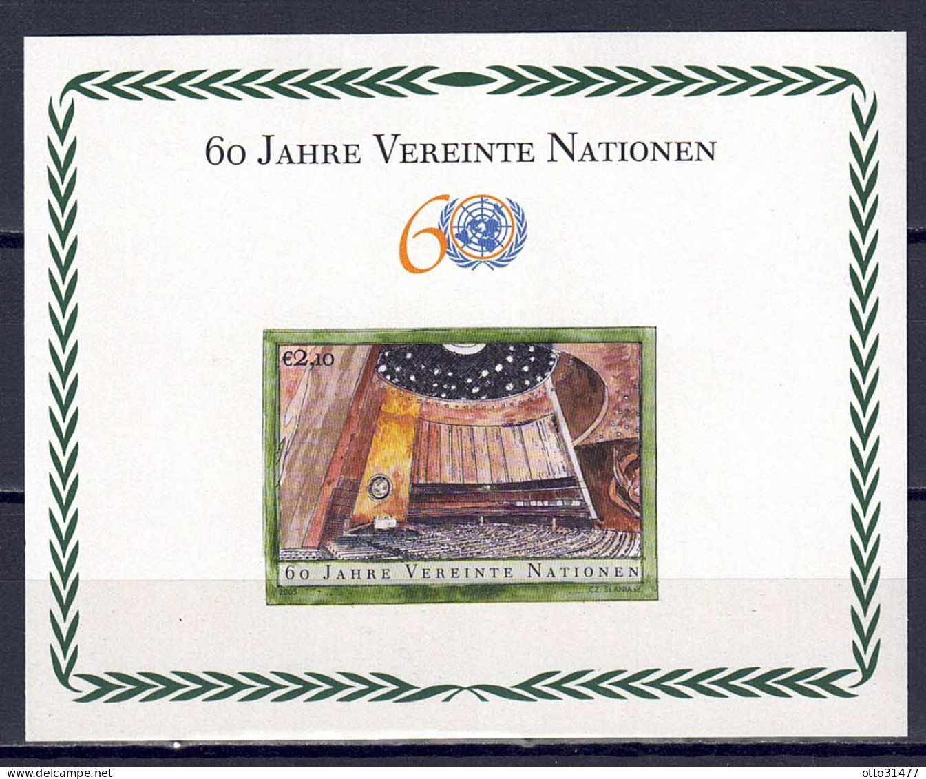 UNO Wien 2005 - 60 Jahre UNO, Block 19, Postfrisch ** / MNH - Unused Stamps
