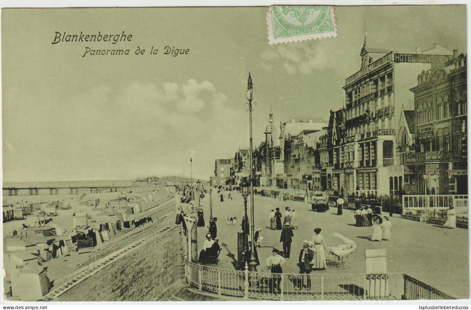 CPA - BELGIQUE - FLANDRE OCCIDENTALE - BLANKERNBERGE  - Panorama De La Digue - 1908 - Pas Courant - Blankenberge