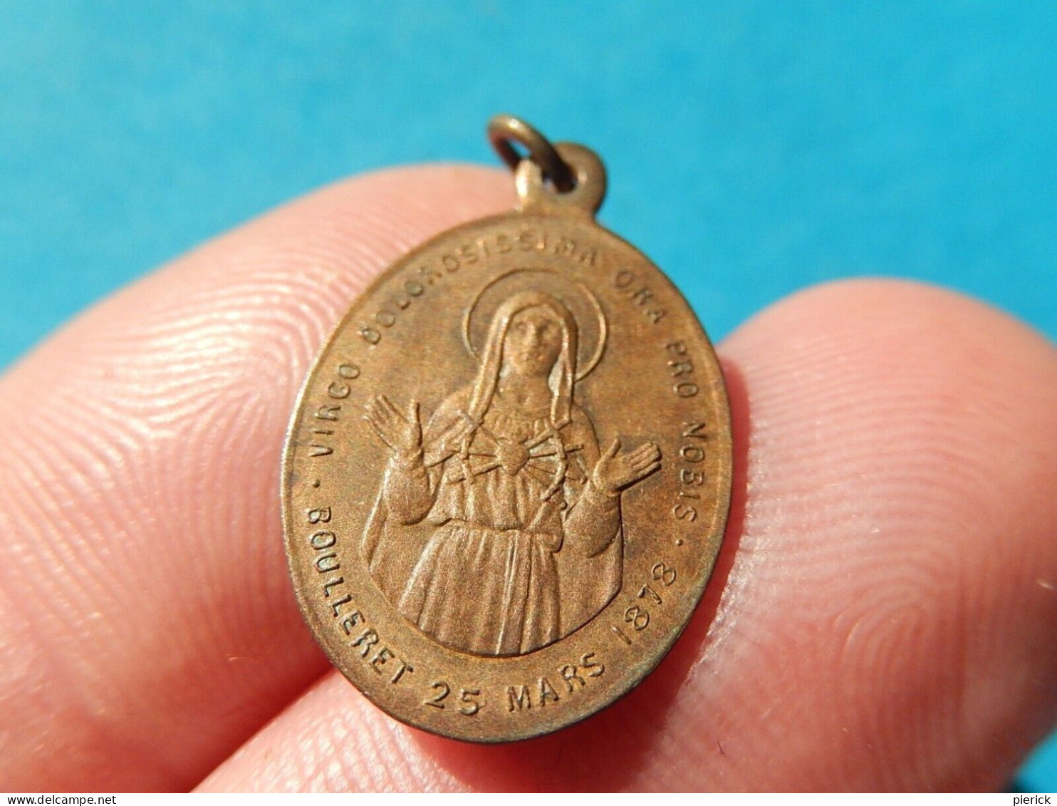 Petite Médaille Notre Dame Des Sept Douleurs De Boulleret  APPARITIONS OSTENSOIR  Cher 1886 1878 - Religion &  Esoterik