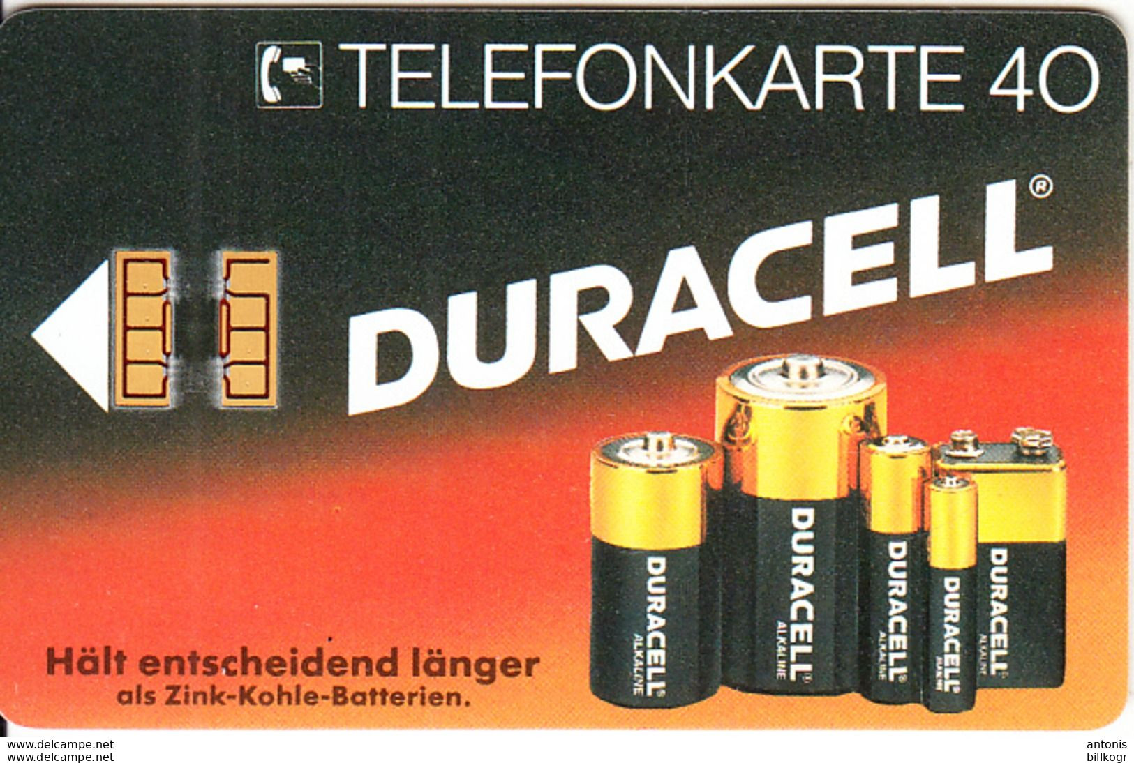 GERMANY - Duracell(K 184), Tirage 25000, 12/90, Used - K-Series: Kundenserie