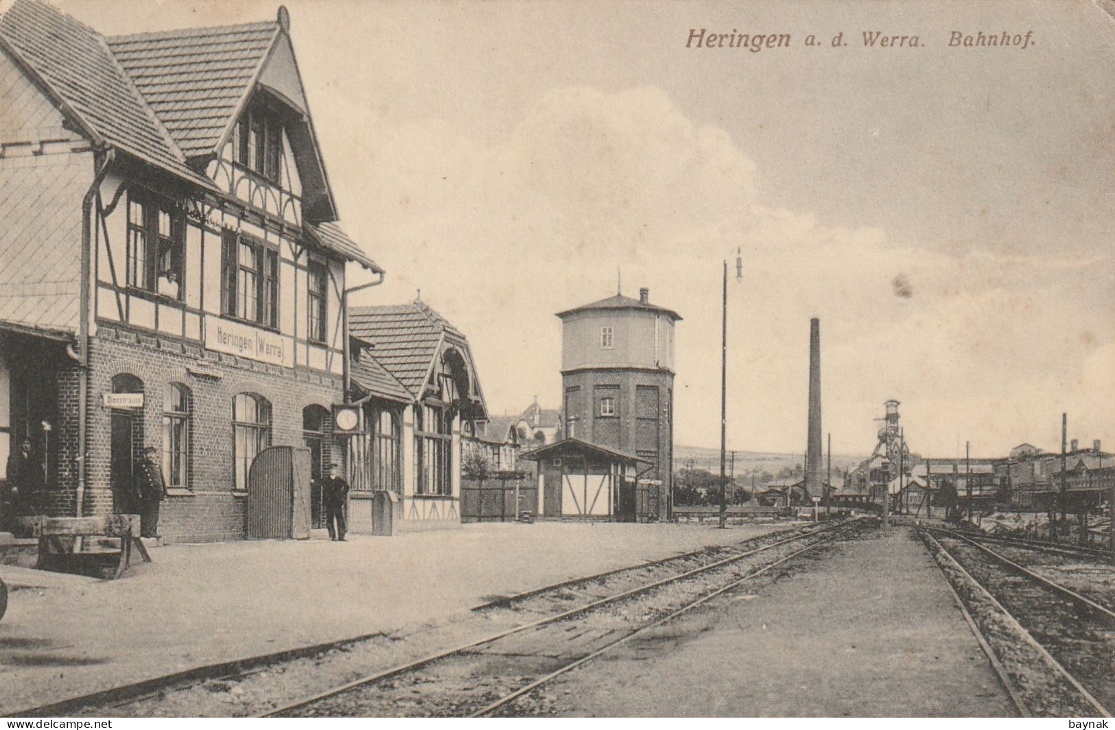 DE407  --   HERINGEN A. D.   WERRA  --  BAHNHOF, LA GARE  --  1916 - Autres & Non Classés