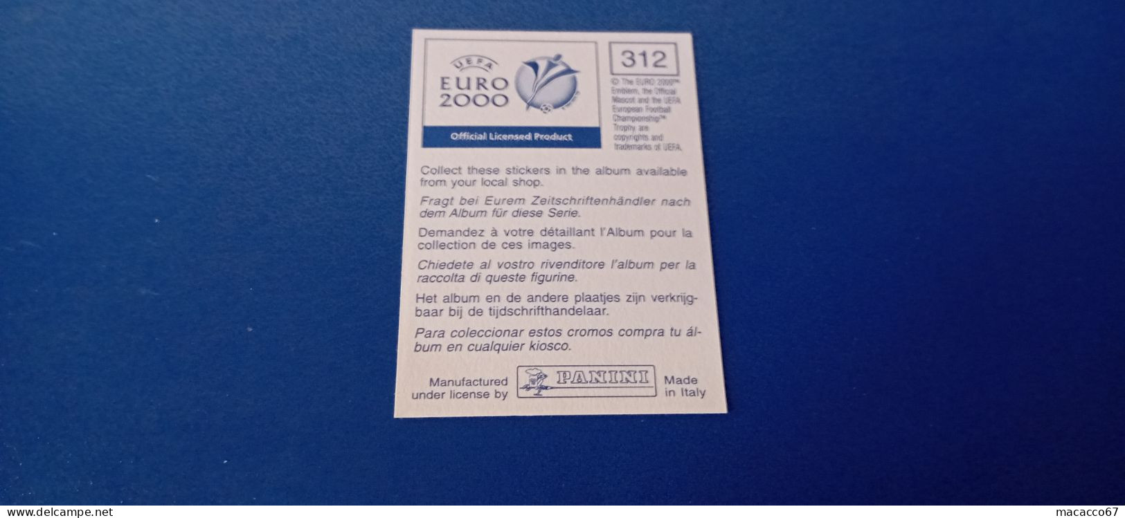 Figurina Panini Euro 2000 - 312 Koller Repubblica Ceca - Edición Italiana
