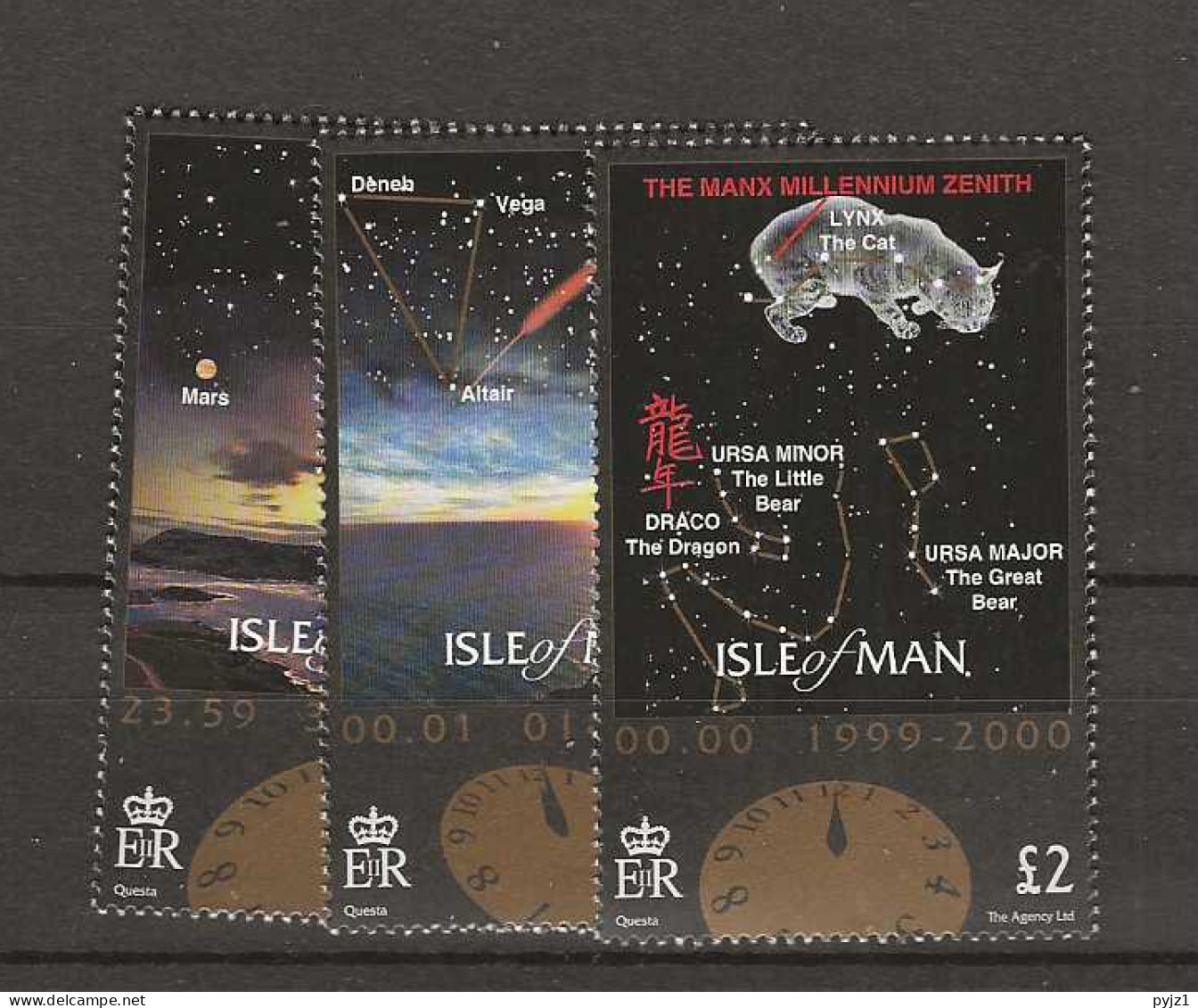 1999 MNH Isle Of Man Mi 843-45 Postfris** - Man (Ile De)
