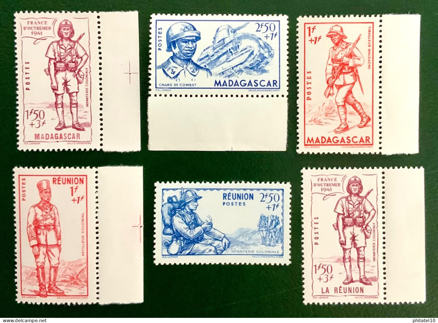 1941 REUNION ET MADAGASCAR - DEFENSE DE L’EMPIRE - NEUF** - Unused Stamps