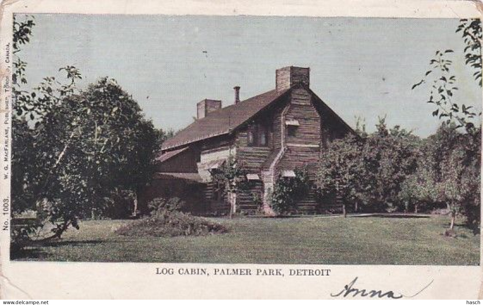 1850	489	Detroit, Log Cabin Palmer Park)(see Corners -backside) - Detroit