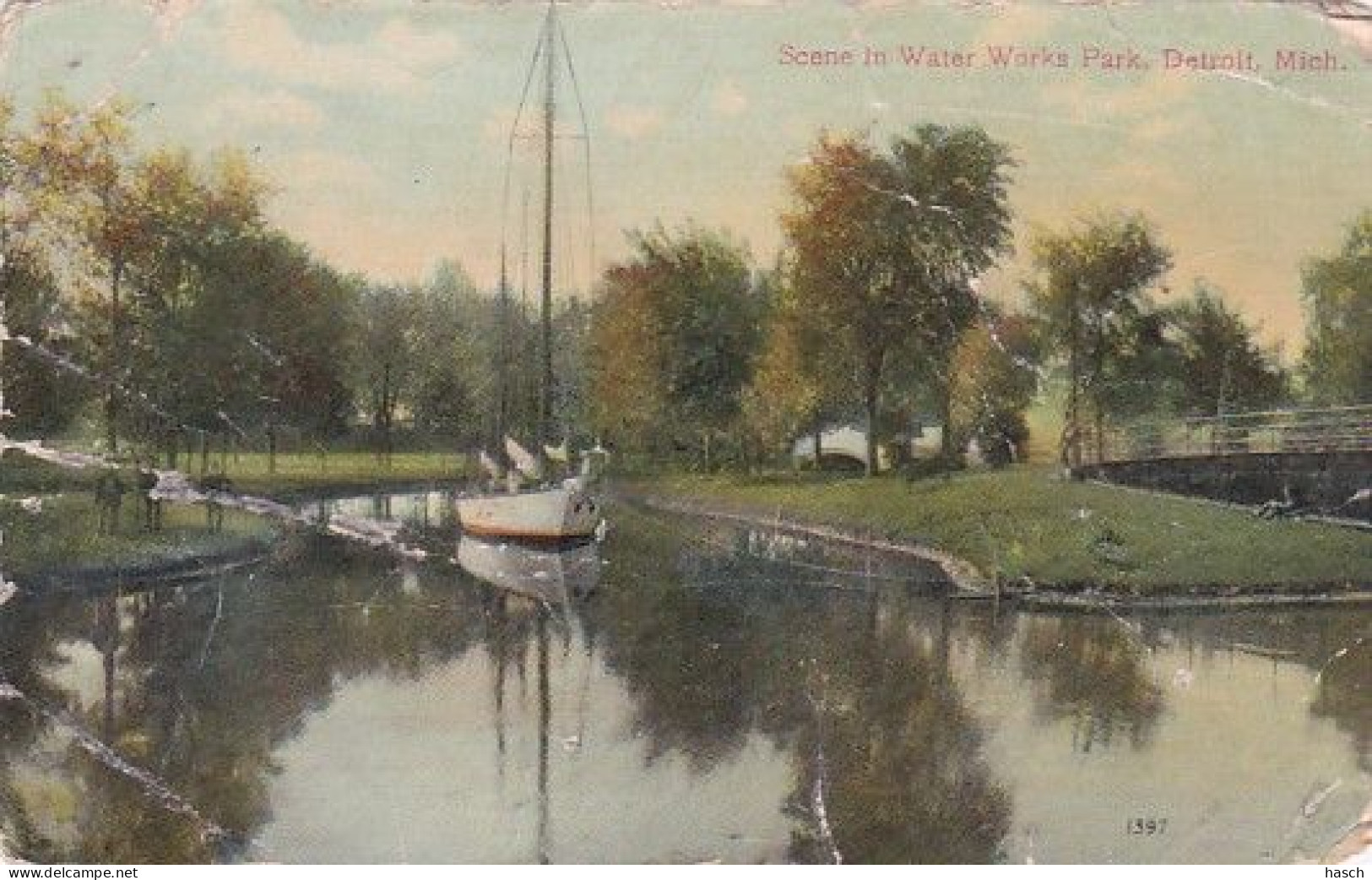 1850	491	Detroit, Scene In Water Works Park (several Faults) - Detroit