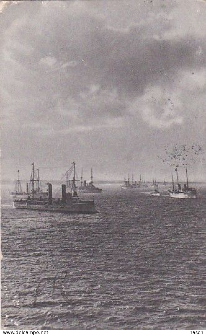 1850	461	Hohenzollern Mit Depeschenboot Vor Cuxhaven (poststempel 1905)(sehe Ecken Und Kanten) - Cuxhaven