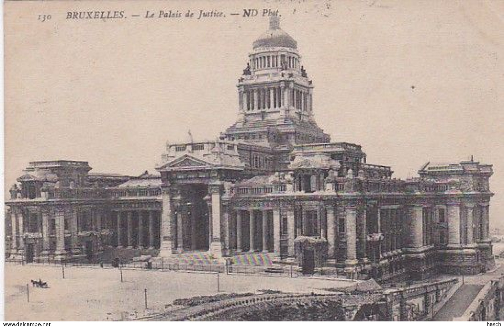 1850471Bruxelles, Le Palais De Justice Poststempel 1909) - Autres & Non Classés