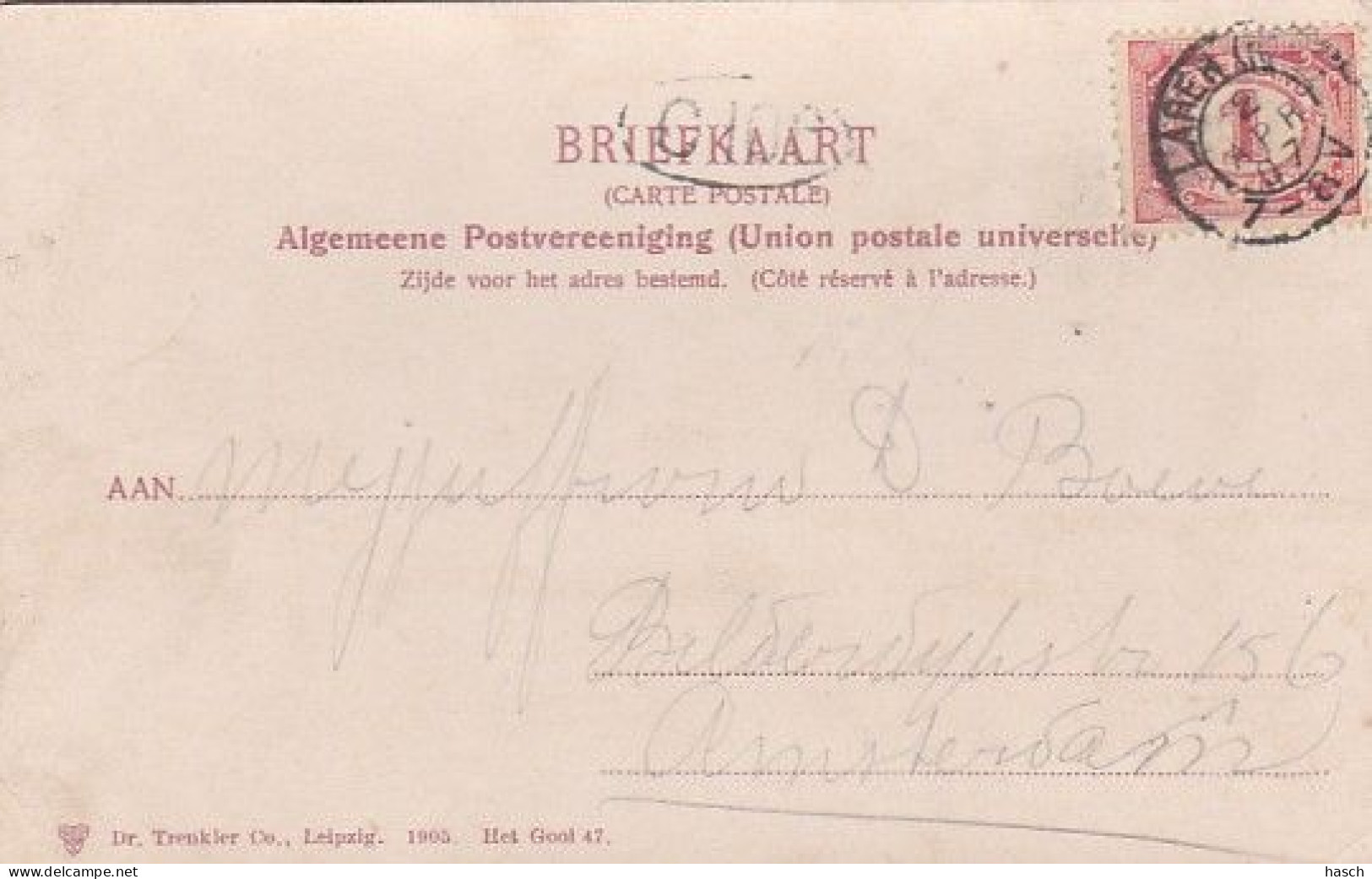 1850	421	Bosch Crailoo Bij Hilversum (kleinrond Stempel 1907)(zie Hoeken) - Hilversum