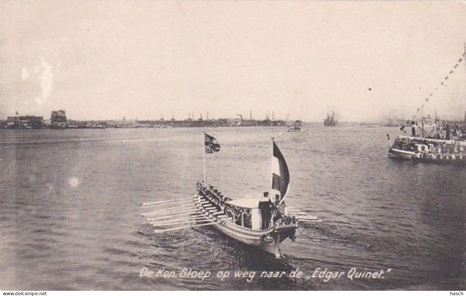 1850	425	De Kon. Sloep Op Weg Naar De Edgar Quinet (linksboven Een Beschadiging) - Familles Royales