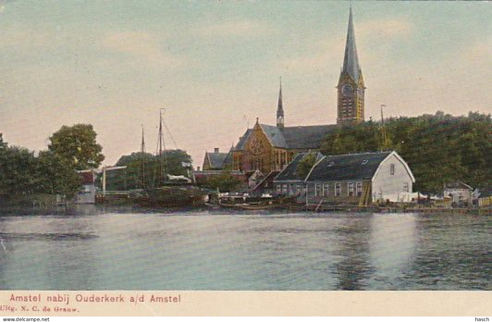 1850412 Amstel Nabij Oudekerk A. D. Amstel (minuscule Vouwtjes In De Hoeken) - Other & Unclassified