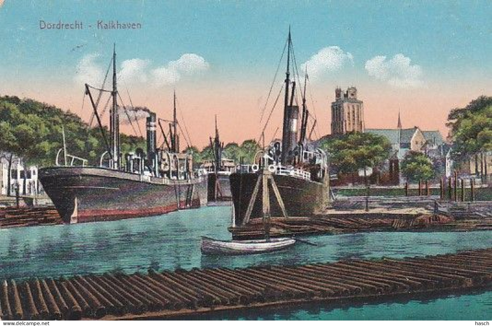 1850	346	Dordrecht, Kalkhaven  (poststempel 1914)(zie Hoeken En Randen) - Dordrecht