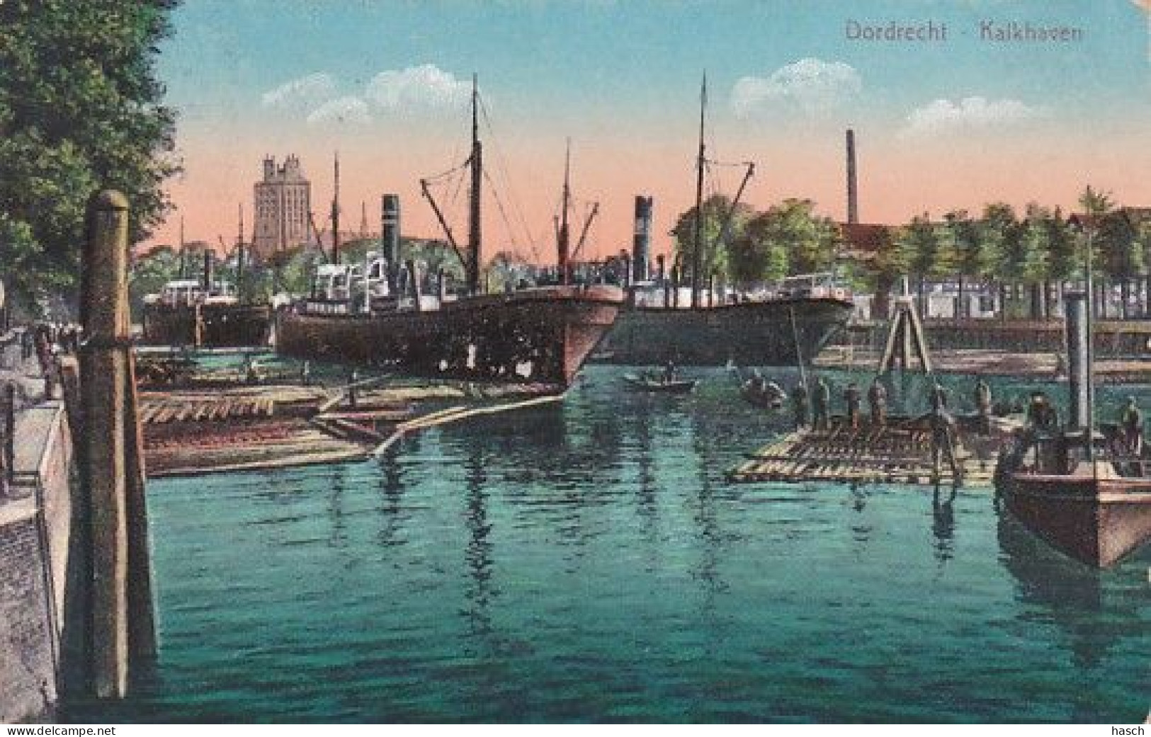 1850	342	Dordrecht, Kalkhaven  (poststempel 1914)(zie Hoeken En Randen) - Dordrecht