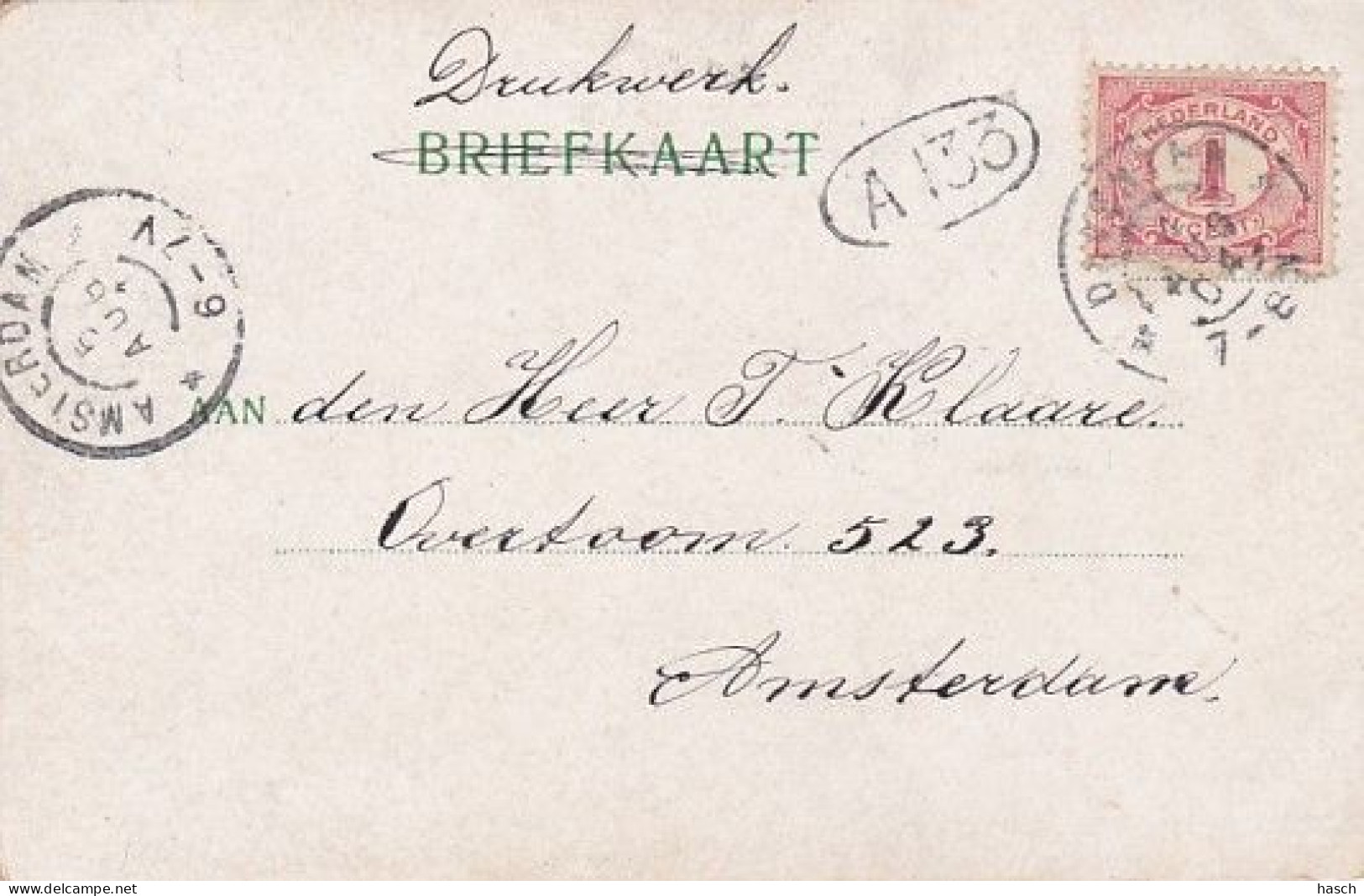 1850	354	Deventer, Gezicht Op ‘t Eilandje (poststempel 1904)(linksboven Een Kleine Vouw) - Deventer