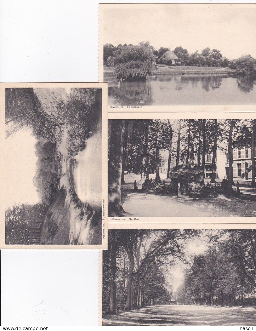 1850	286	Hilversum, ’s Gravenlandscheweg - De Kei – Lapersveld – Spanderswoud (4 Kaarten) - Hilversum