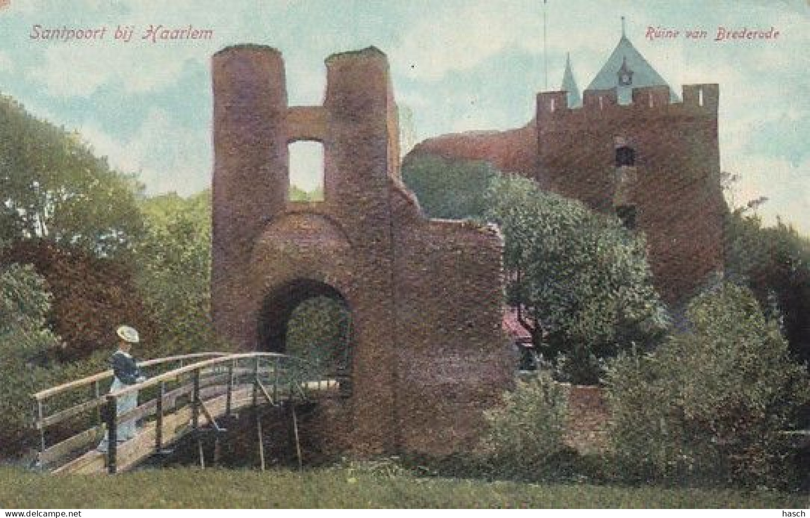 1850246Santpoort, Ruine Van Brederode (kleine Vouwtjes In De Hoeken) - Sonstige & Ohne Zuordnung