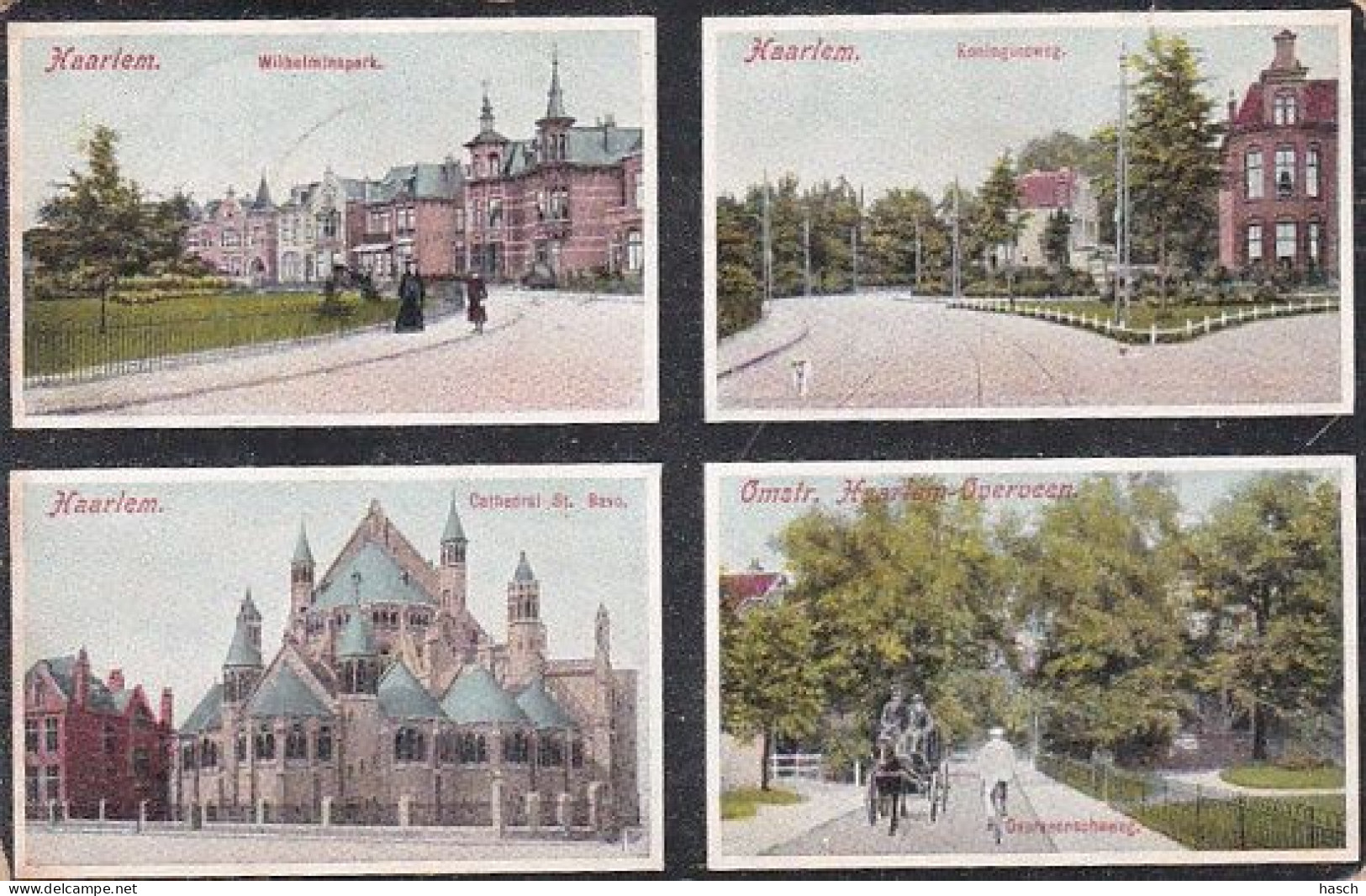 1850	214	Haarlem, Multivues (poststempel 1907)(zie Hoeken En Randen) - Haarlem