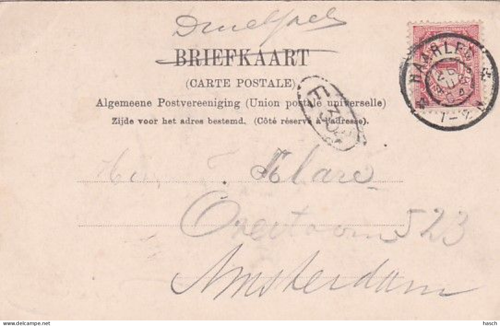 1850	212	Haarlem, Hertenkamp (poststempel 1904) - Haarlem