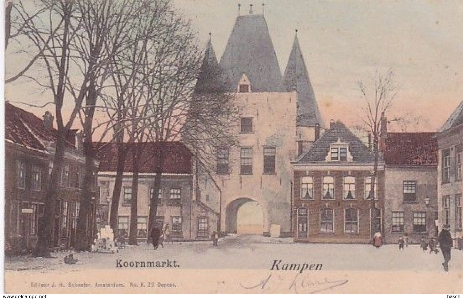 1850	198	Kampen, Koornmarkt (poststempel 1901) - Kampen