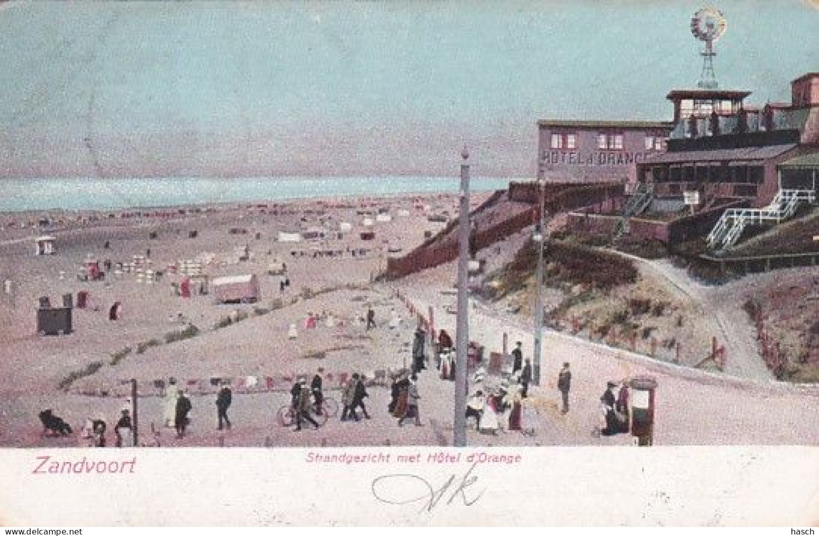 1850	177	Zandvoort, Strandgezicht - Hotel D’ Orange (poststempel 1904) - Zandvoort