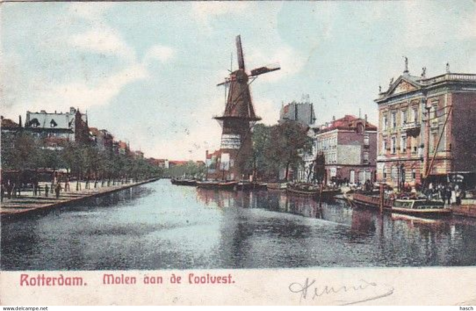 1850	145	Rotterdam, Molen Aan De Coolvest.(rechtsonder Een Kleine Vouw) - Rotterdam