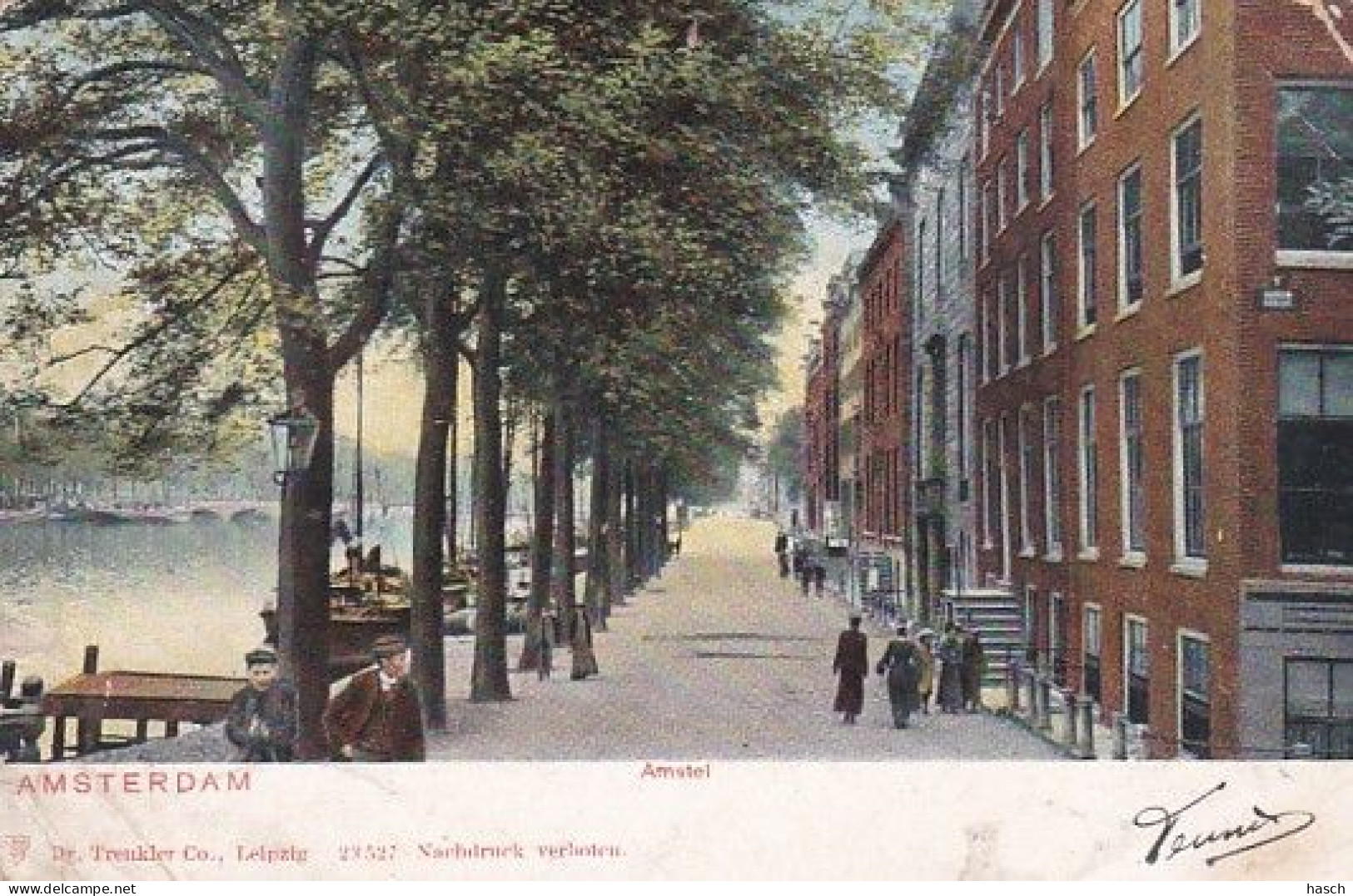 1850	88	Amsterdam, Amstel (poststempel 1904)(vouwen In De Hoeken) - Amsterdam