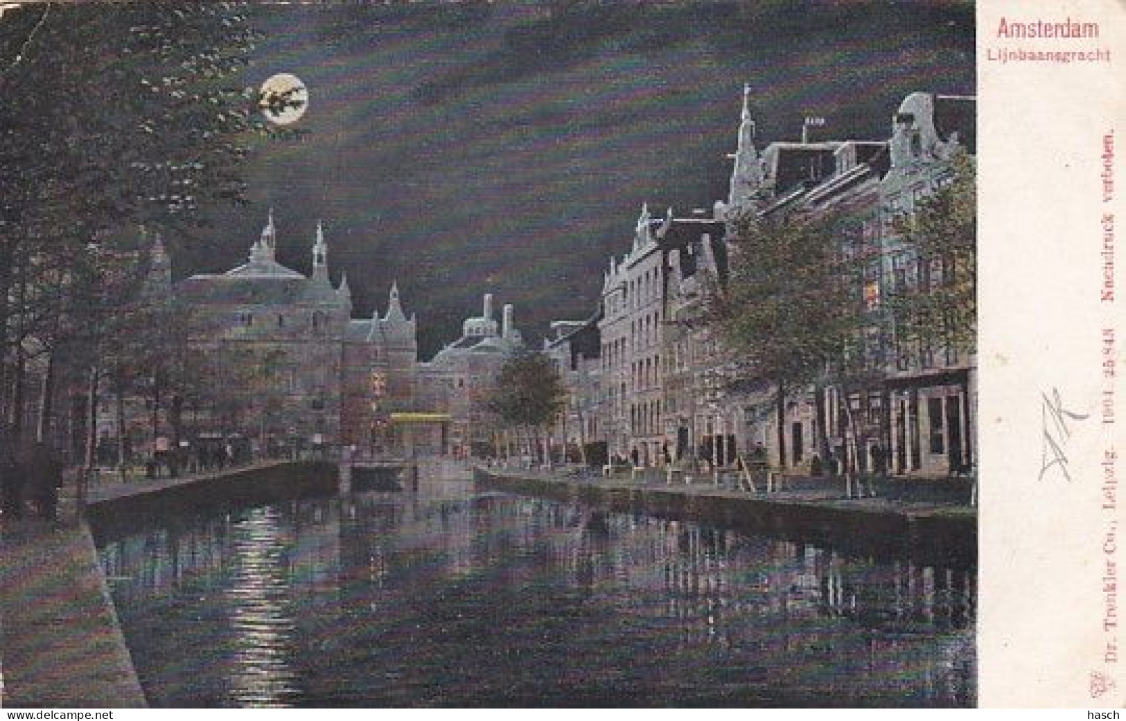 1850	65	Amsterdam, Lijnbaansgracht Bij Avond. (linksboven Een Kleine Vouw) - Amsterdam