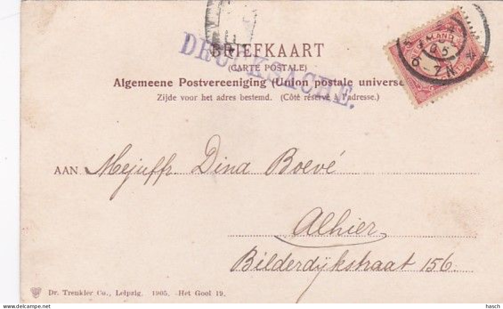 1850	59	Watermolen Aan Het Gein (poststempel 1905)(minuscule Vouwen In De Hoeken) - Andere & Zonder Classificatie