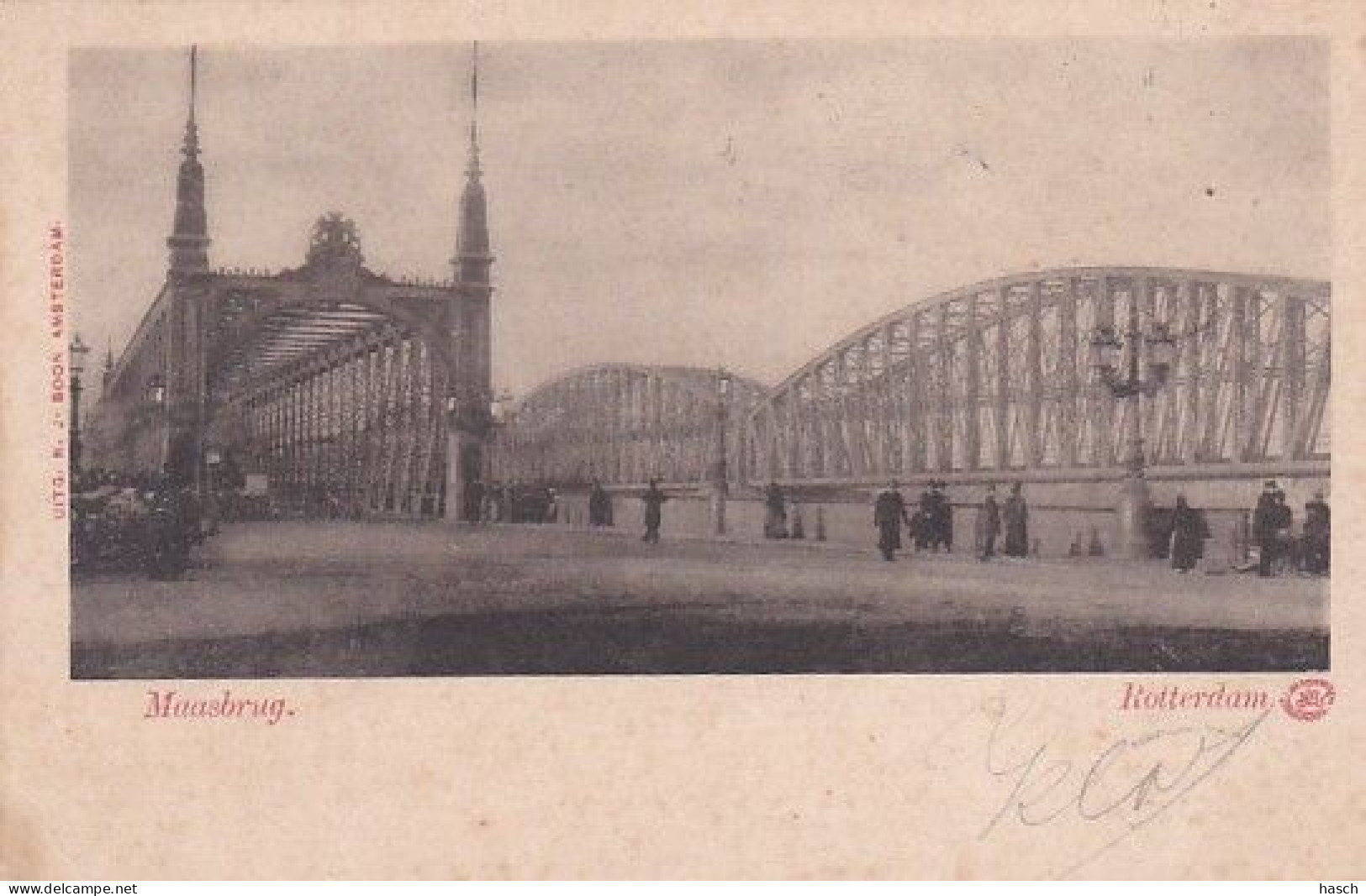 1850	46	Rotterdam, Maasbrug (poststempel 1901) - Rotterdam