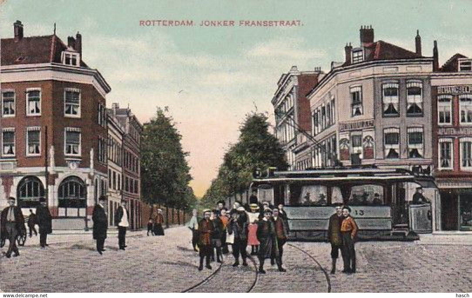 1850	27	Rotterdam, Jonker Fransstraat Met Tram Lijn 13 	(zie Hoeken) - Rotterdam