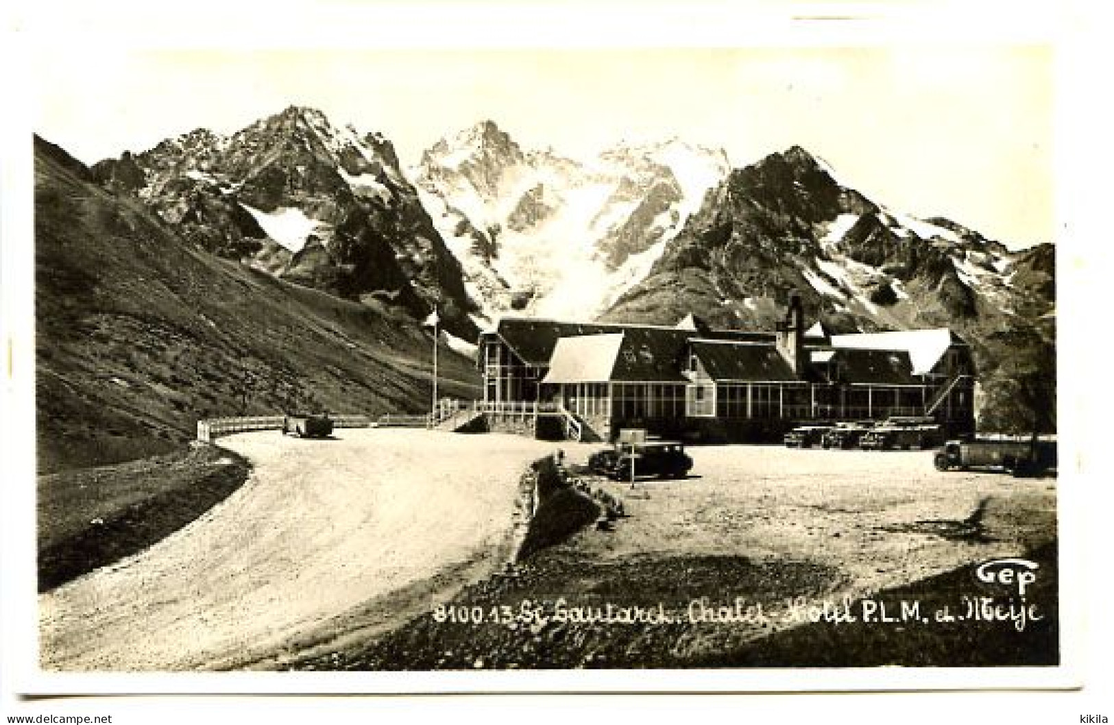 CPSM GEP  9 X 14 Hautes Alpes  Le LAUTARET. Chalet-Hôtel Et Meije  Voitures Automobiles Autocars De Tourisme Toit Ouvert - Autres & Non Classés