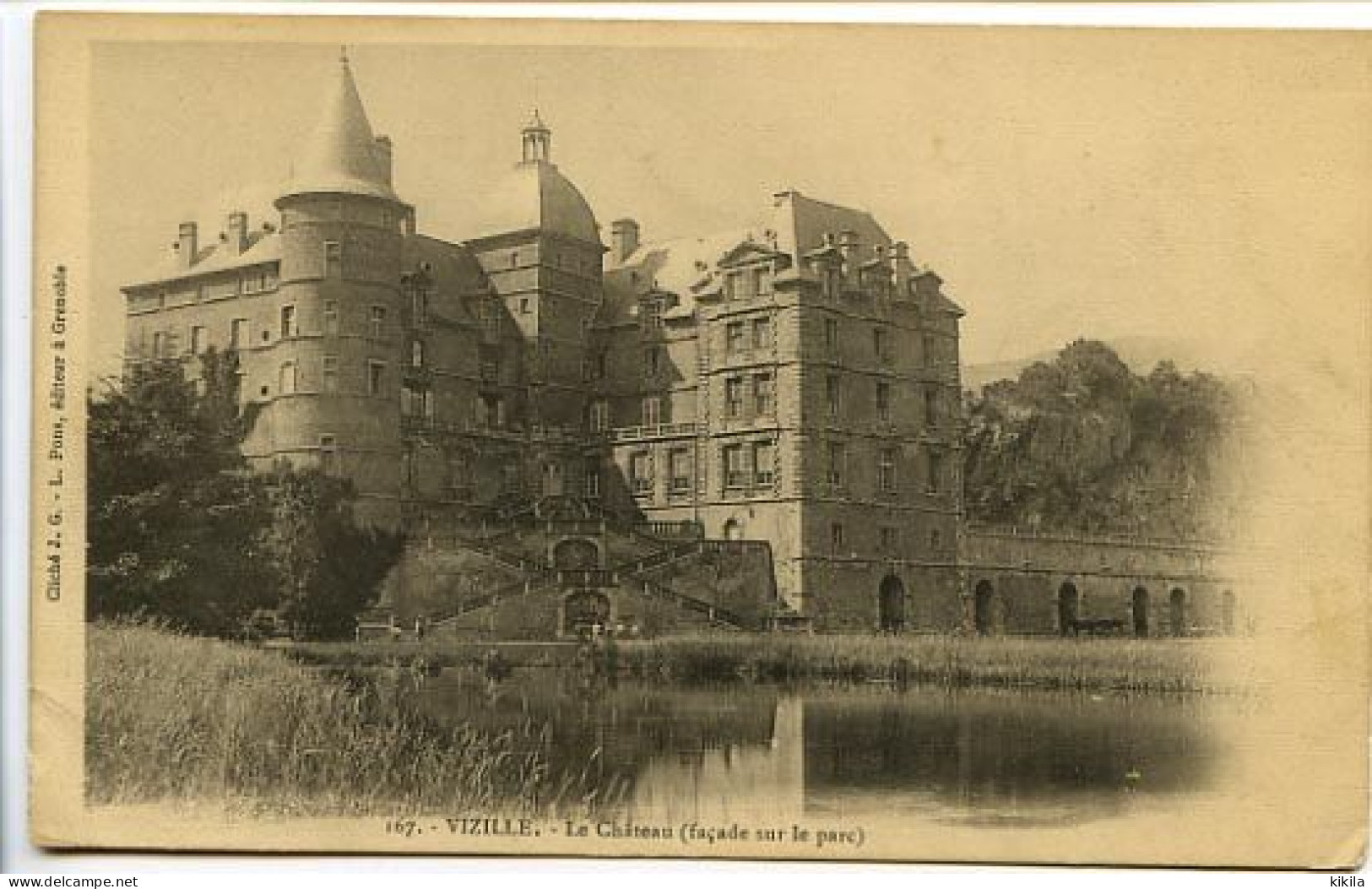 CPA 9 X 14  Isère VIZILLE Le Château    (façade Sur Le Parc) - Vizille