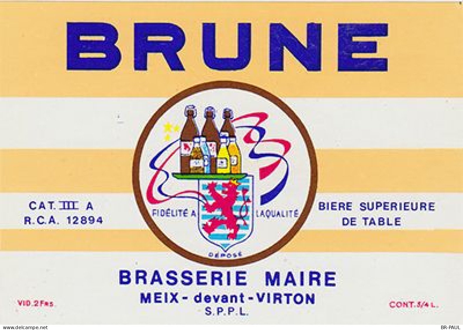 ANCIENNE ETIQUETTE BIERE / BRASSERIE MAIRE / MEIX DEVANT VIRTON - Beer