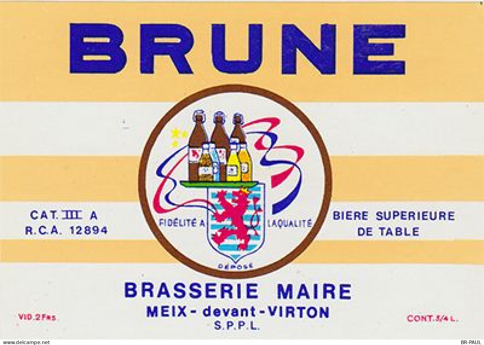 ANCIENNE ETIQUETTE BIERE / BRASSERIE MAIRE / MEIX DEVANT VIRTON - Bier