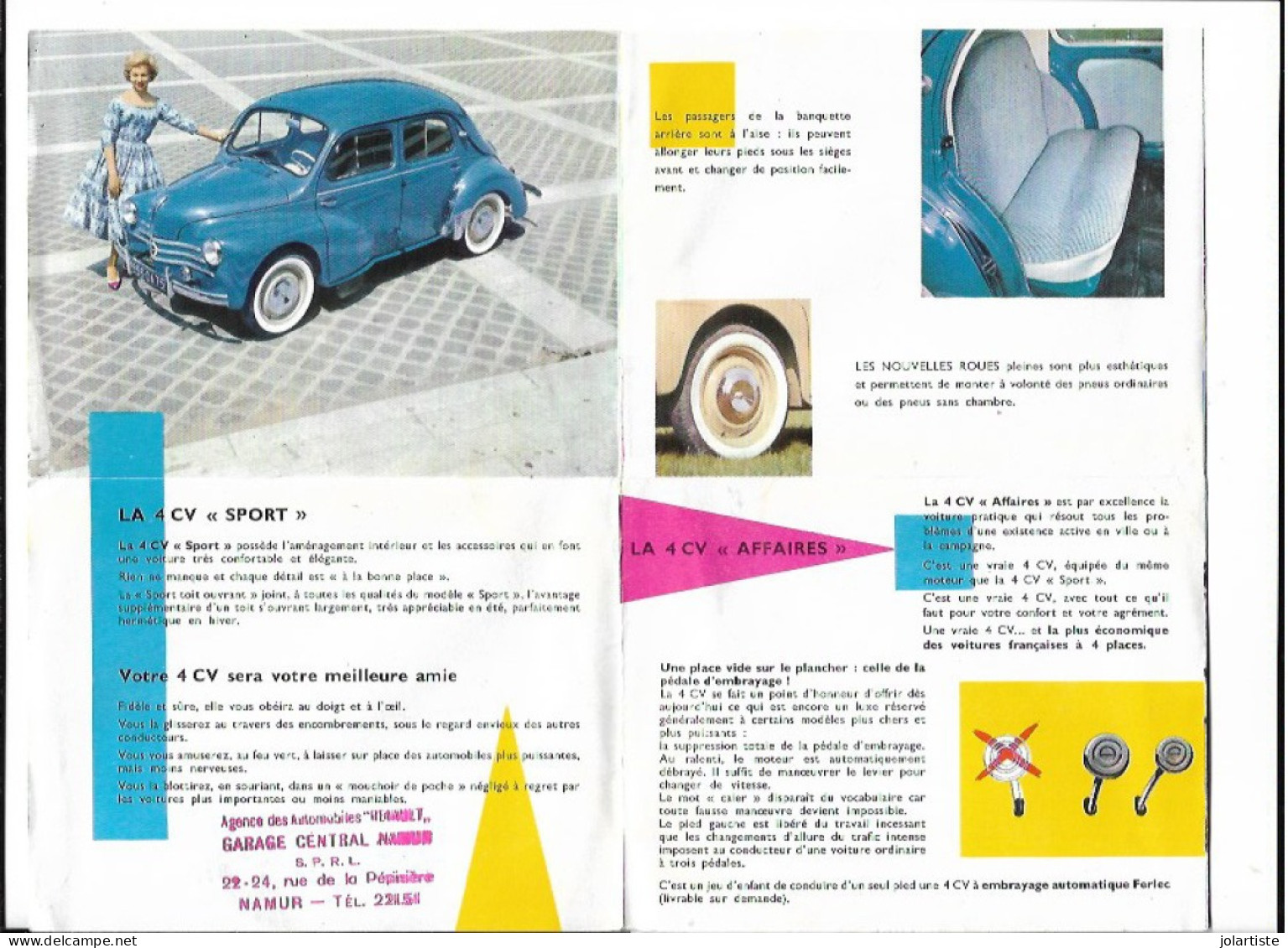 Publicite Voiture Renault 4 Cv 1958 12 Pages 135mm X 105 Mm N0174 - Other & Unclassified