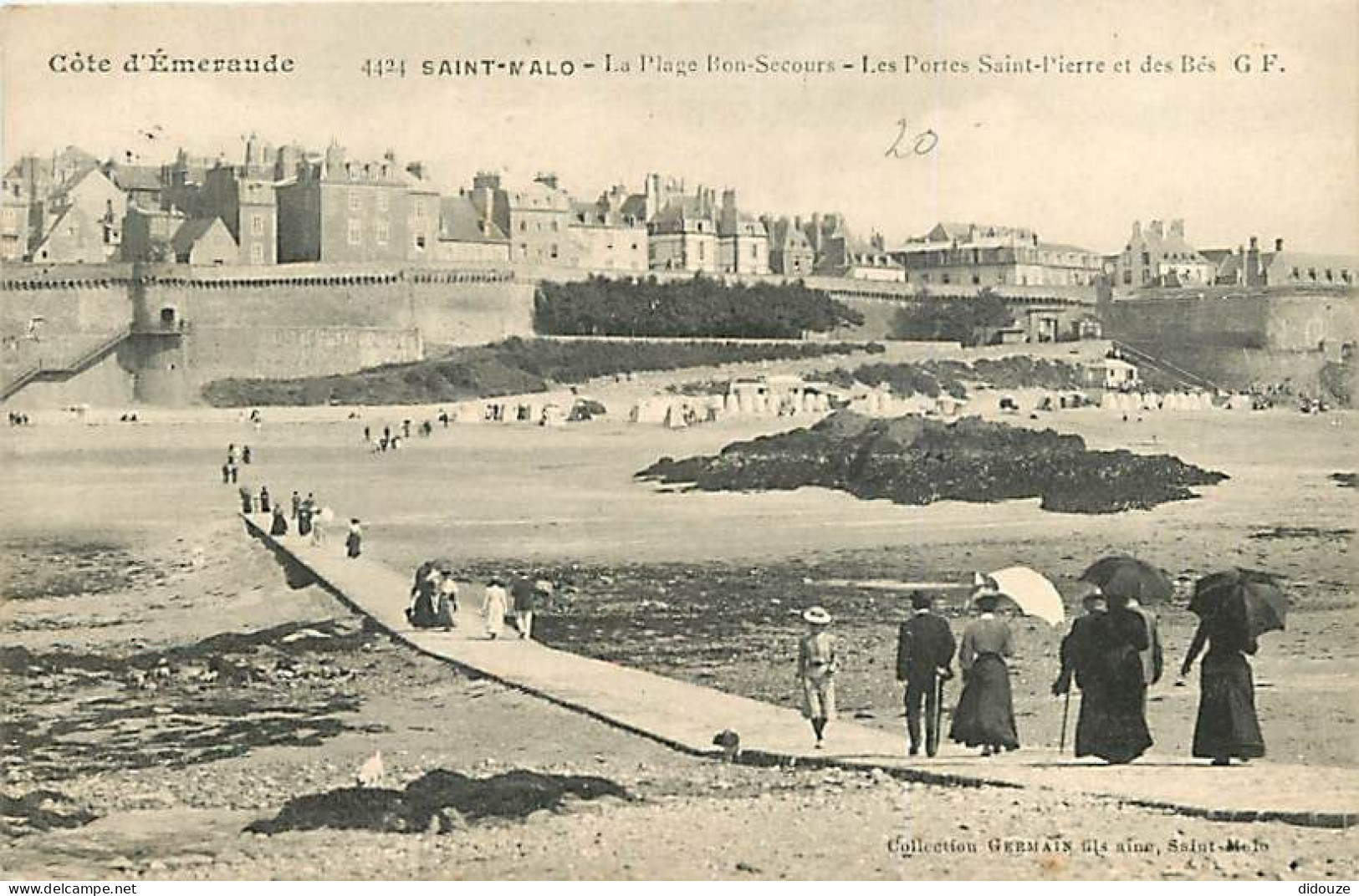 35 - Saint Malo - La Plage Bon-Secours - Les Portes Saint Pierre Et Des Bés - Animée - Oblitération Ronde De 1907 - CPA  - Saint Malo