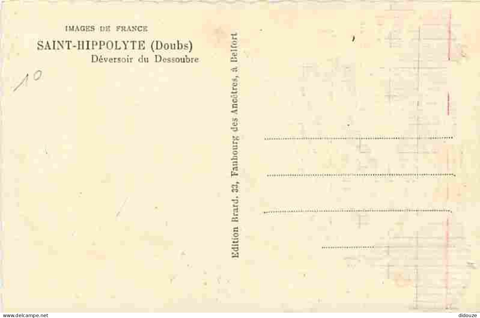 25 - Saint Hippolyte - Déversoir Du Dessoubre - CPA - Voir Scans Recto-Verso - Saint Hippolyte