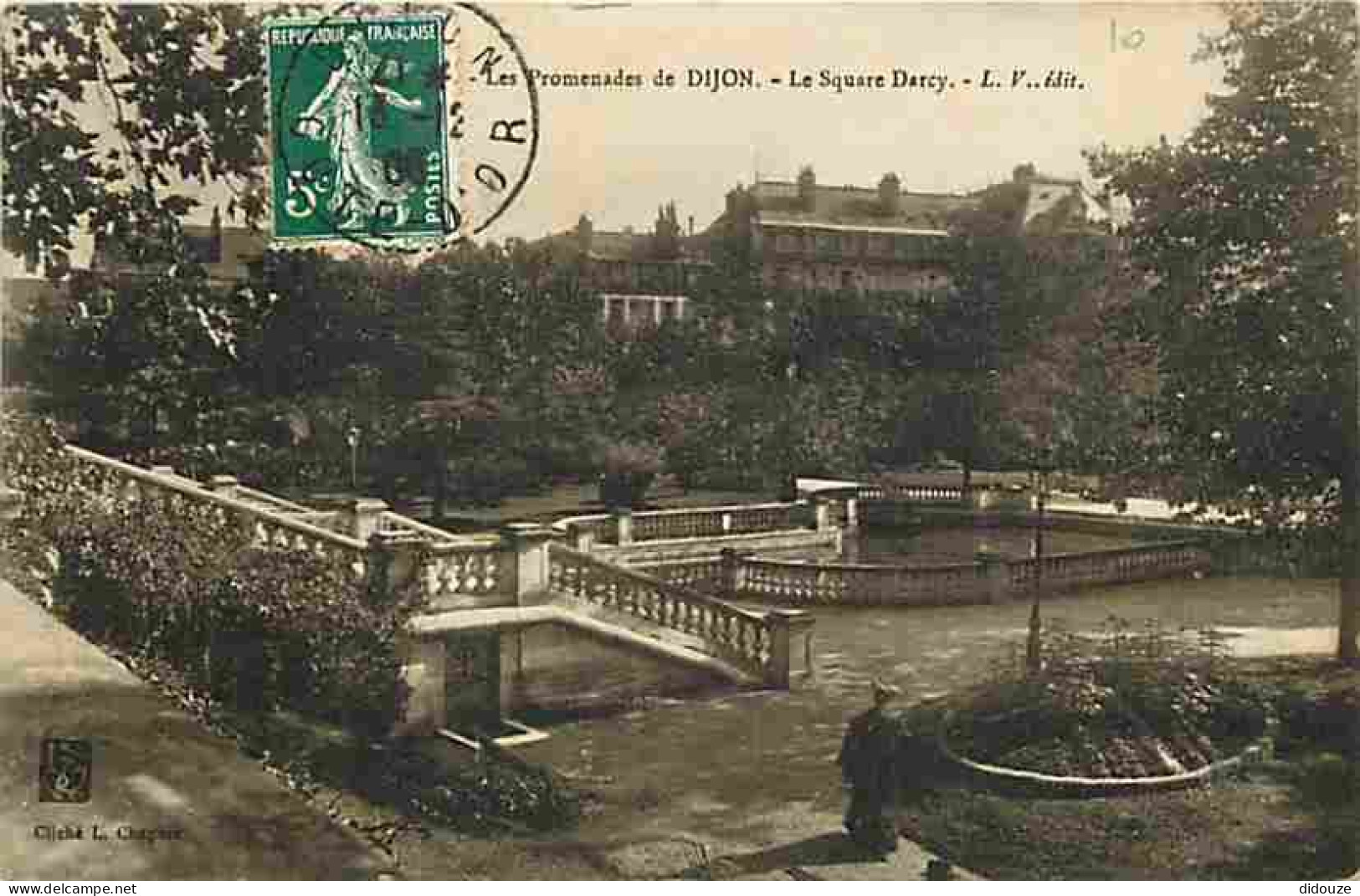 21 - Dijon - Square Darcy - Oblitération Ronde De 1908 - CPA - Voir Scans Recto-Verso - Dijon