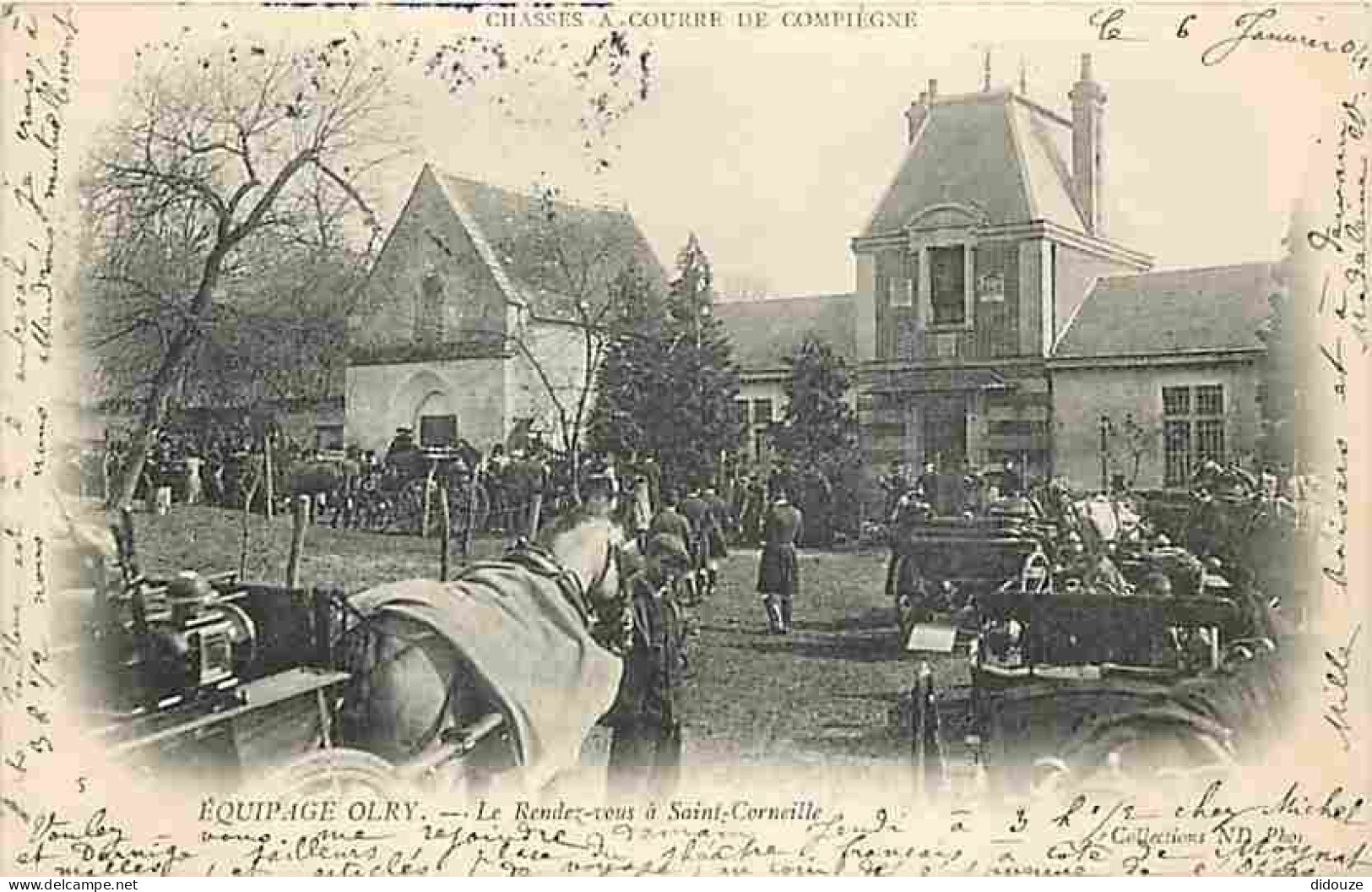 60 - Compiègne - Chasses à Courre De Compiègne - Equipage D'Orly - Le Rendez Vous à Sainte Corneille - Animée - Chevaux  - Compiegne