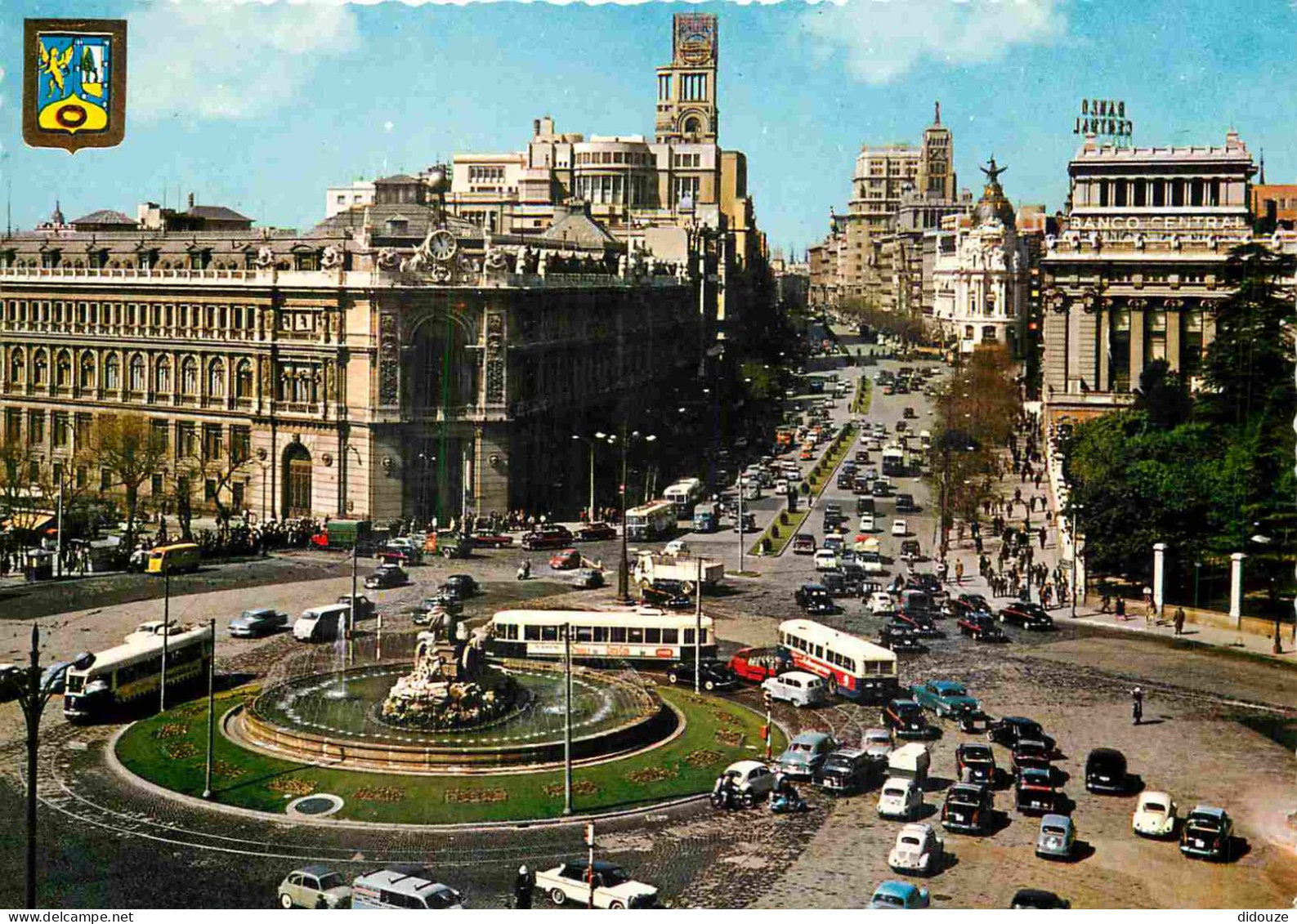 Espagne - Espana - Madrid - La Cibeles Y Calle De Alcala - Automobiles - Bus - CPM - Voir Scans Recto-Verso - Madrid