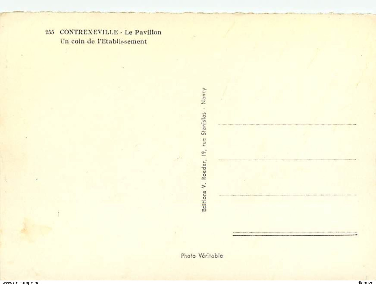 88 - Contréxeville - Le Pavillon - Un Coin De L'Etablissement - Photo Véritable - Edition Roeder - Carte Neuve - CPM - V - Contrexeville